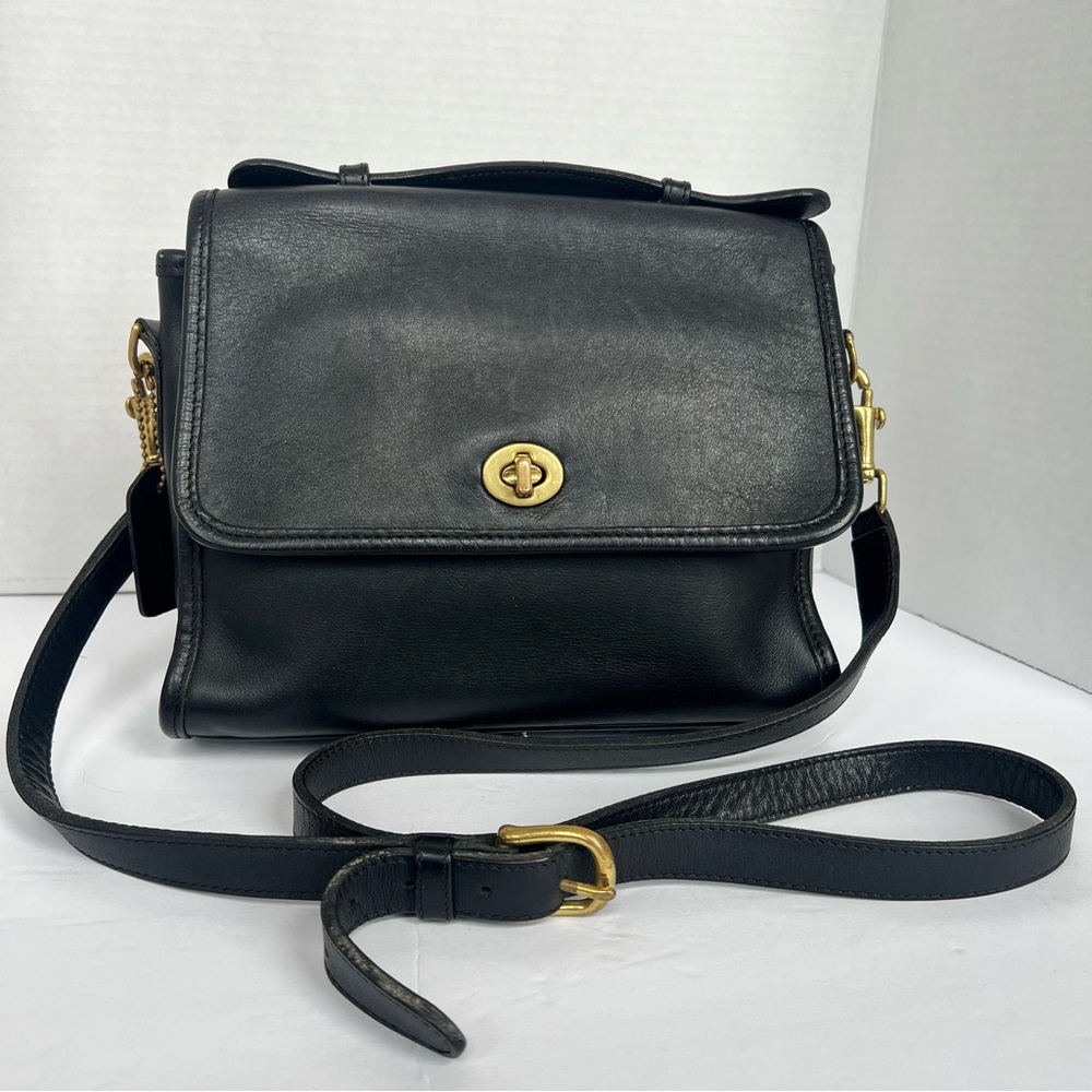 Vintage Court Bag Leather Top Handle #9879